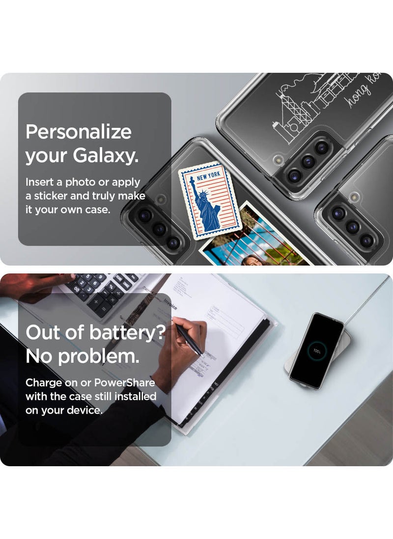 Spigen Ultra Hybrid Designed Case Cover for Samsung Galaxy S21 - Crystal Clear - Image 5