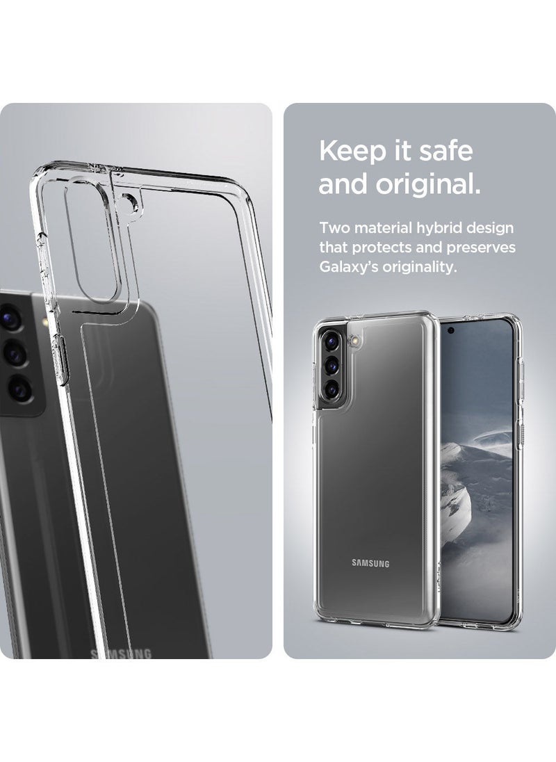 Spigen Ultra Hybrid Designed Case Cover for Samsung Galaxy S21 - Crystal Clear - Image 3
