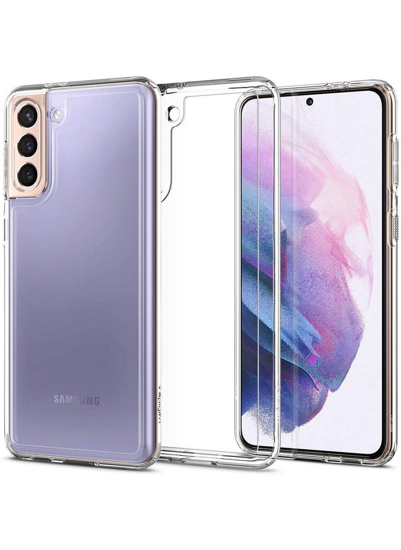 Spigen Ultra Hybrid Designed Case Cover for Samsung Galaxy S21 - Crystal Clear - Image 1