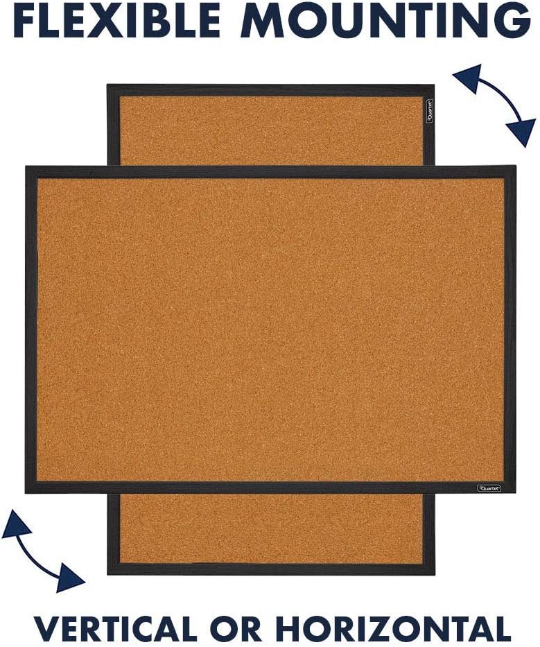 Quartet Cork Bulletin Board Framed Corkboard 2 x 3 Black Frame Message Board Vision Board MWDB2436BK - Image 5