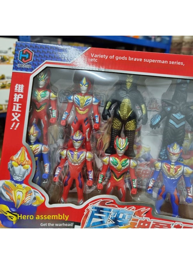 Genuine Variety Shenyong Superman 12 Pack Combination Suit Joint Movable OTE Warrior Monster Robot Toy-颜色:单款须拍满56盒的倍数才发货  - Image 3