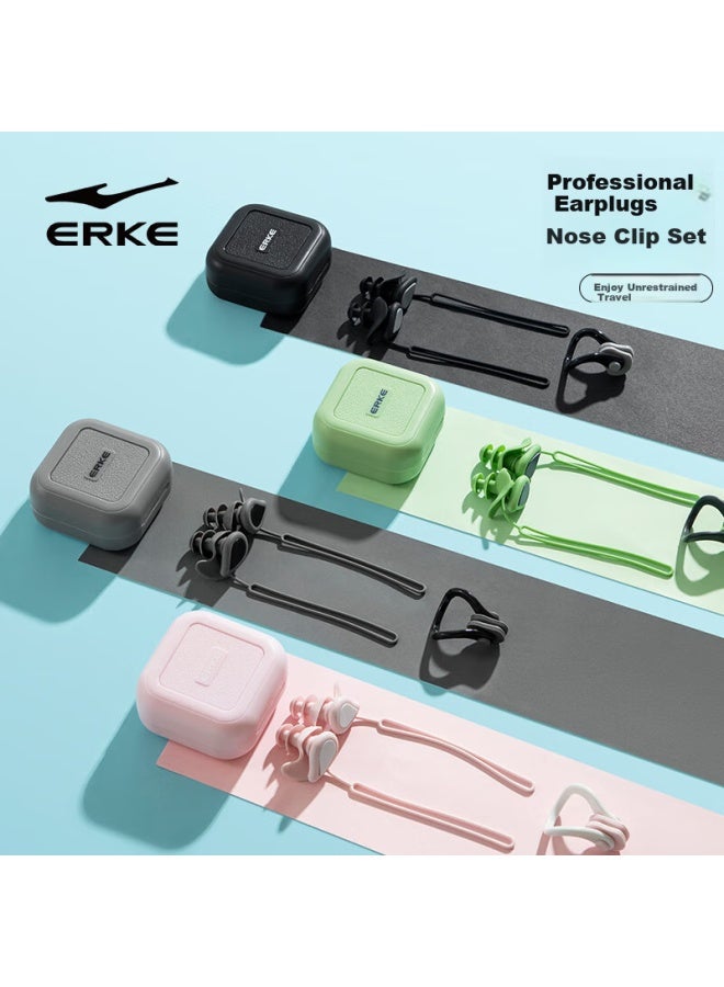 Erke Swimming Earplugs And Nose Clip Set For Kids, Waterproof And Soundproof Ear Protection Kit - Image 1
