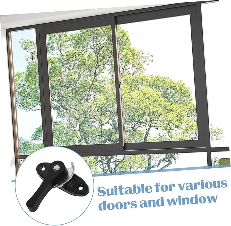 أقفال استبدال أشرطة النوافذ من الفينيل الأسود مجموعة أقفال سلامة الأطفال 9 5X3X2 9 سم - Image 5