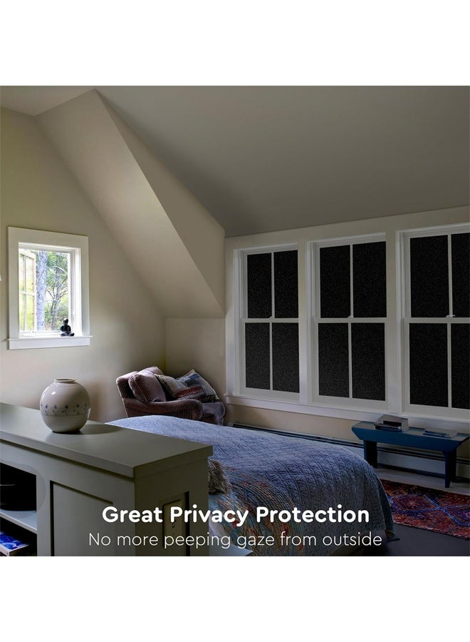 إتش كيو جيمنغ غشاء تعتيم النوافذ، غشاء نافذة للخصوصية، غطاء تعتيم كامل، مانع للضوء بنسبة 100%، تظليل النافذة، لاصق ثابت، مانع لأشعة الشمس، التحكم في الحرارة، مضاد للأشعة فوق البنفسجية، مقاوم للخدش، مناسب للمنزل والمكتب - Image 4