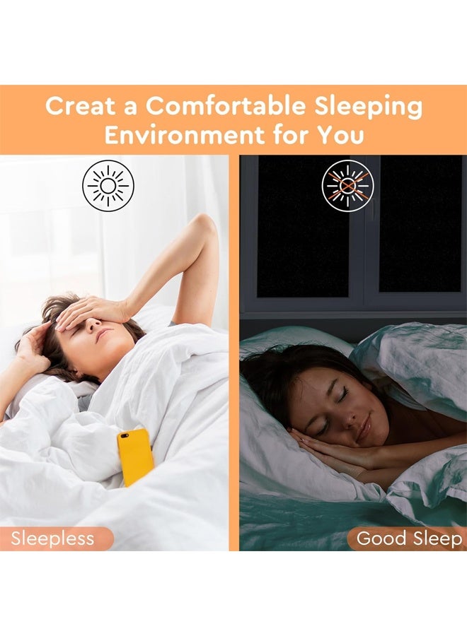 إتش كيو جيمنغ غشاء تعتيم النوافذ، غشاء نافذة للخصوصية، غطاء تعتيم كامل، مانع للضوء بنسبة 100%، تظليل النافذة، لاصق ثابت، مانع لأشعة الشمس، التحكم في الحرارة، مضاد للأشعة فوق البنفسجية، مقاوم للخدش، مناسب للمنزل والمكتب - Image 5