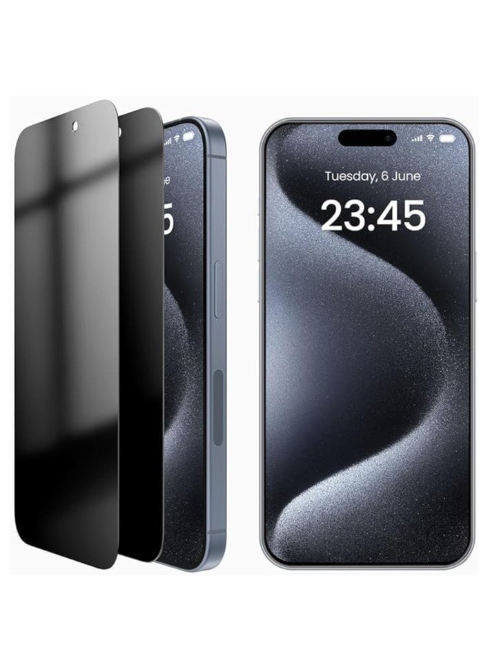 Glass for iPhone 15 Pro Max Screen Protector Tempered Glass Full Glue Edge-to-Edge Screen Protector for iPhone 15 Pro Max (2023) (IPHONE 15 PRO MAX)