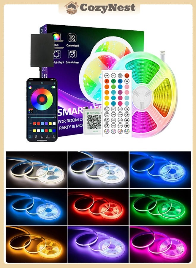 CozyNest Bluetooth LED Strip Lights 10M RGB Colour Changing LED Lights with App & Remote Control Music Sync Flexible LED Strip for Bedroom Living Room TV Kitchen Home Decoration DIY - Image 1