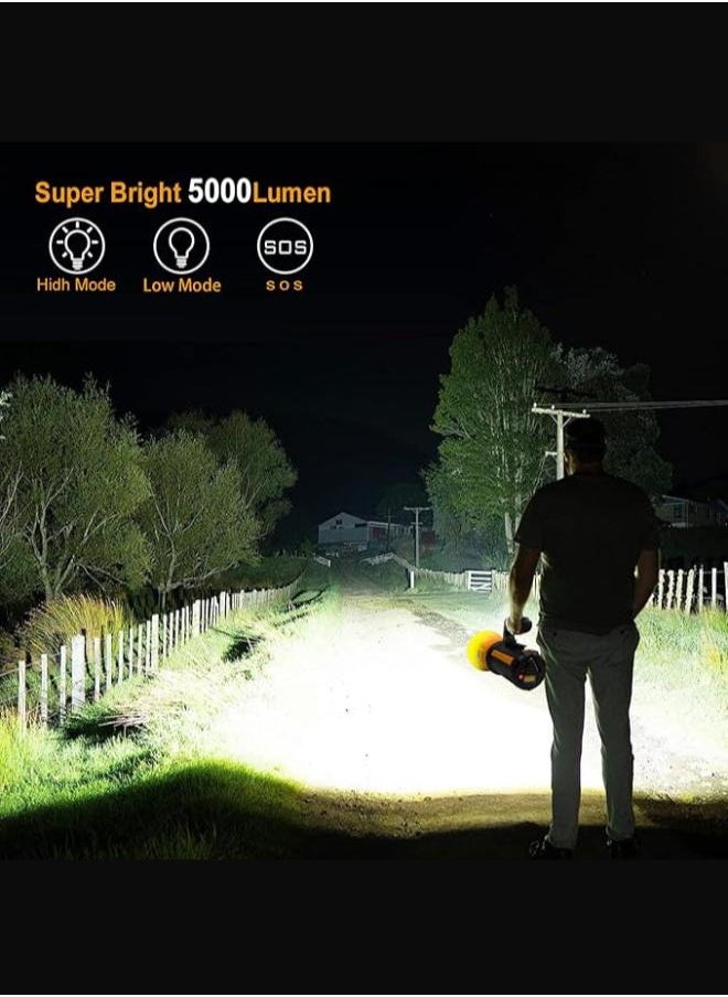 Executive LLC Rechargeable Work Light, 10000LM Super Bright Led Flood Light with Detachable Handle & Foldable Stand, IPX5 Portable Waterproof Flashlight for Garage Car Repairing Camping  - Image 3