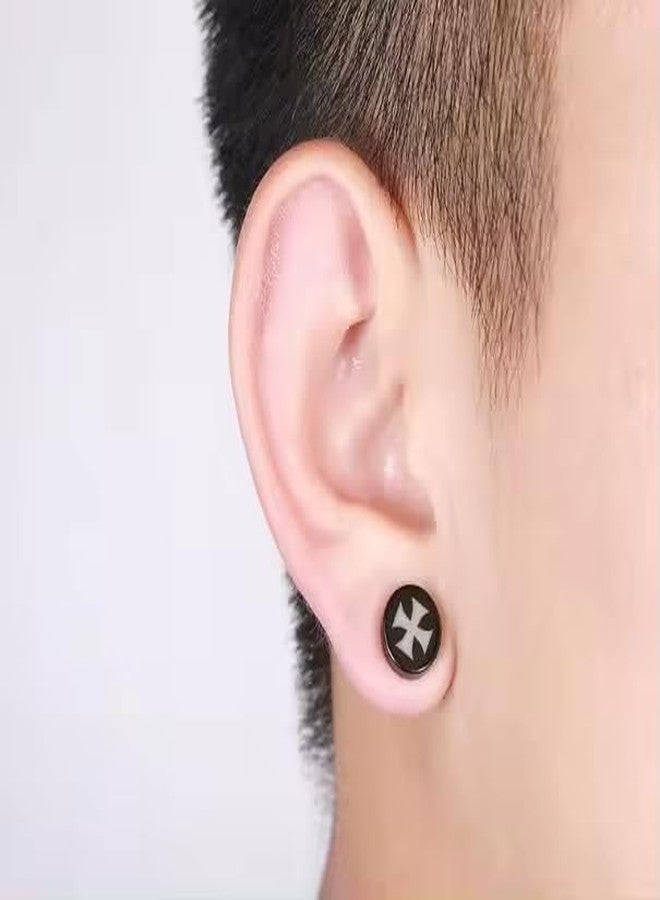THE MEN THING CRUCIBLE - Magnetic Non-Piercing Pure Titanium Steel Studs Earrings for Men & Boys - Image 2