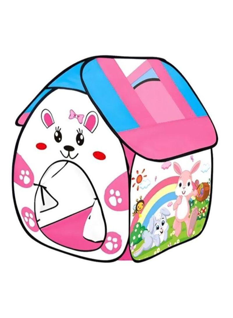 AGD Cartoon Rabbit Foldable Children's Play Tent Indoor Outdoor Play Tent with Carrying Bag Space Saving Lightweight  - Image 2