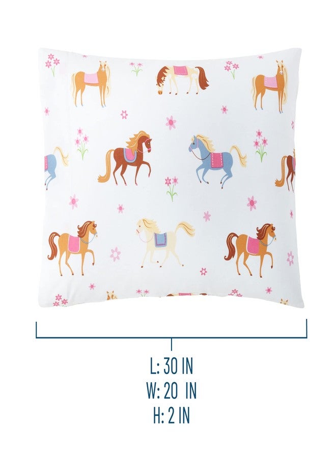 Wildkin غطاء وسادة أطفال وايلكين 100% قطن - ناعم، قابل للتنفس وحجم قياسي (20x30) - خيول - Image 4