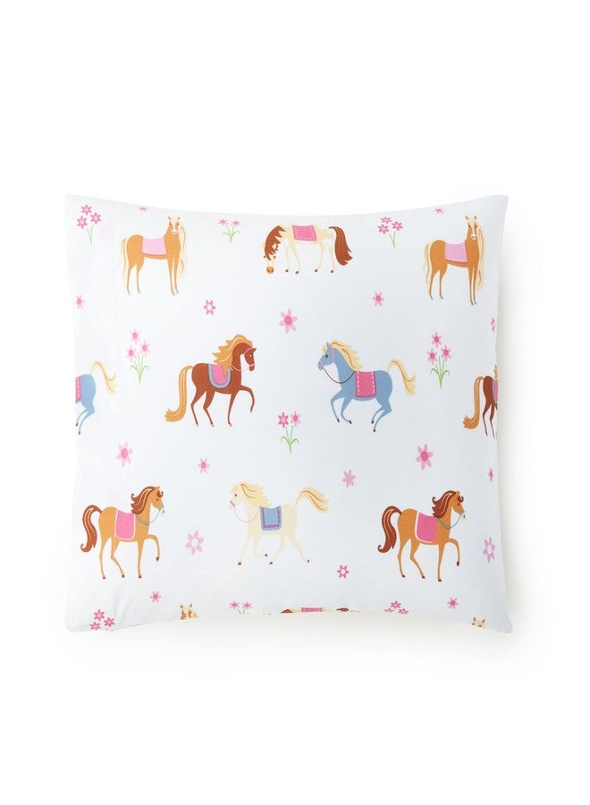 Wildkin غطاء وسادة أطفال وايلكين 100% قطن - ناعم، قابل للتنفس وحجم قياسي (20x30) - خيول - Image 1