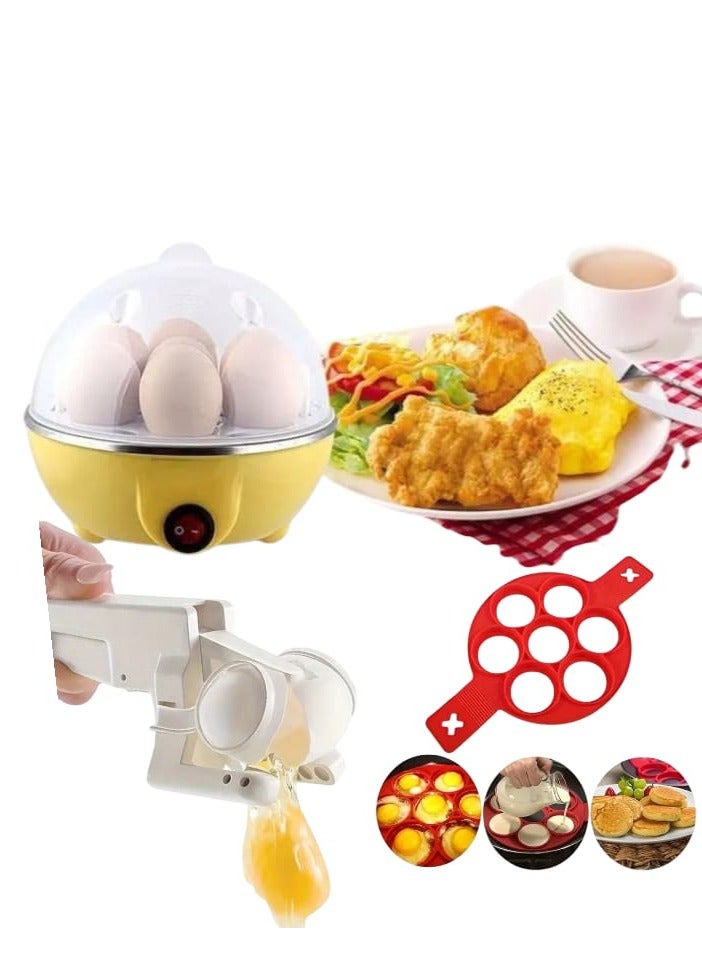 Multifunctional Electric Egg Boiler 2.72E+12 Yellow/Clear Consists of a 3-piece set  - Image 1
