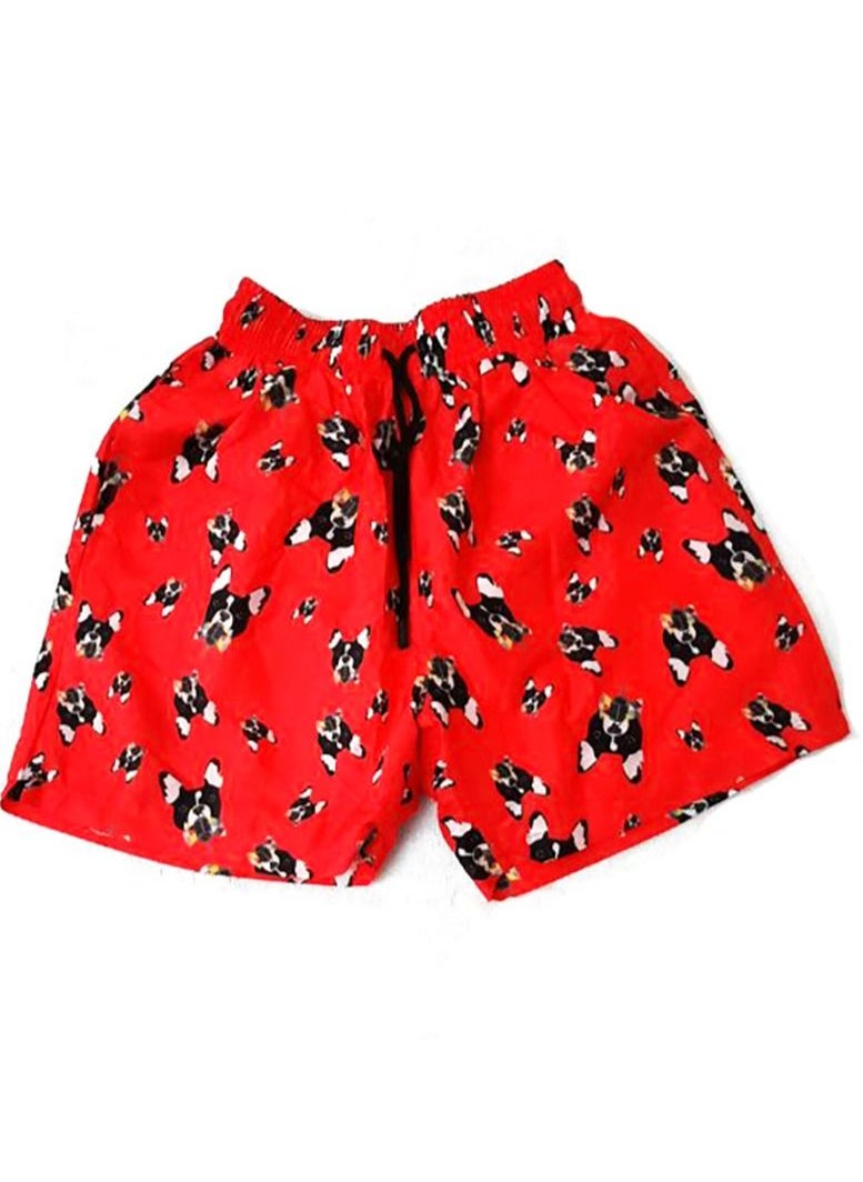 Generic - Men's beach shorts, waterproof material color red - Image 1