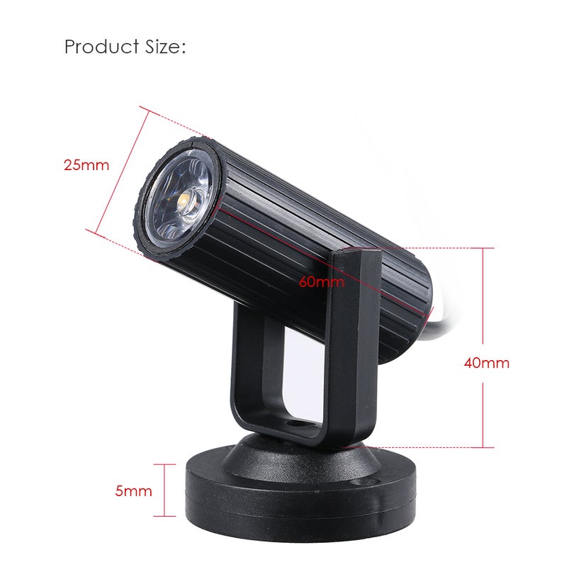 AC85-265V 1W LED Mini Spot Lamp Stage Lighting Fixture Portable for Home Party Decoration Deco DJ Show Bar Pub Club Concert - Image 3