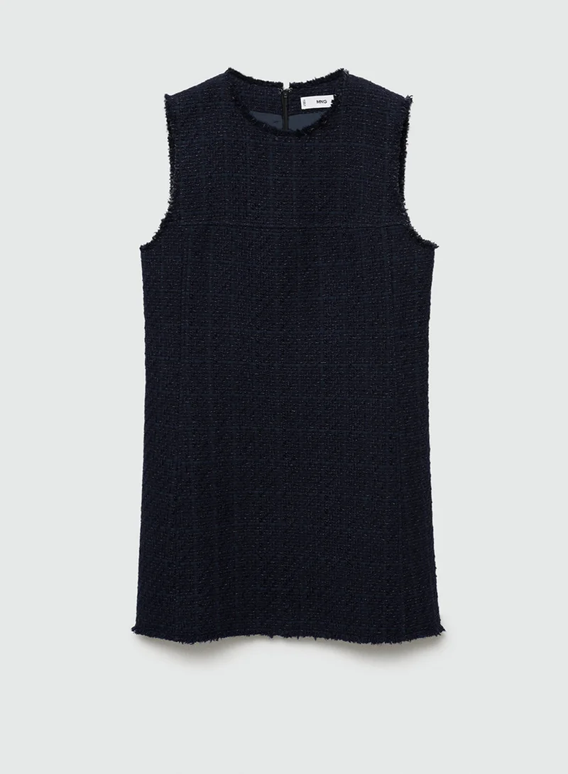 MANGO Textured Mini Dress