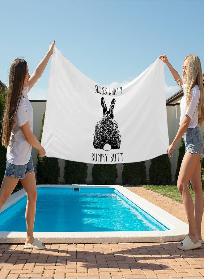 Tzhim Bunny Beach Towel, Bunny Gifts Pool Towels, Funny BunnySand Towel Large Bath Towels Gifts for Girls Women, BunnyGift for Girls Women, Rabbit Gift, 30x60in - Image 4
