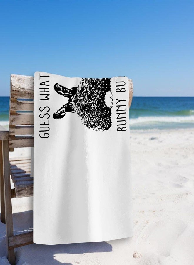 Tzhim Bunny Beach Towel, Bunny Gifts Pool Towels, Funny BunnySand Towel Large Bath Towels Gifts for Girls Women, BunnyGift for Girls Women, Rabbit Gift, 30x60in - Image 2