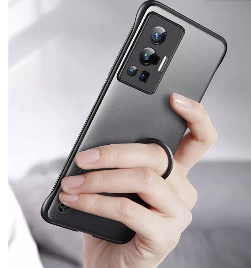 REALCASE Vivo X70 Pro Back Cover Case | Stylish Frameless Matte Skin | Soft TPU Shock Proof Bumper Back Cover for Vivo X70 Pro 5G (F-Black) - Image 4