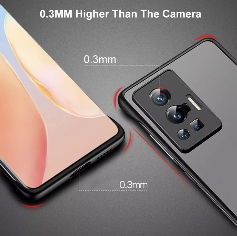 REALCASE Vivo X70 Pro Back Cover Case | Stylish Frameless Matte Skin | Soft TPU Shock Proof Bumper Back Cover for Vivo X70 Pro 5G (F-Black) - Image 5