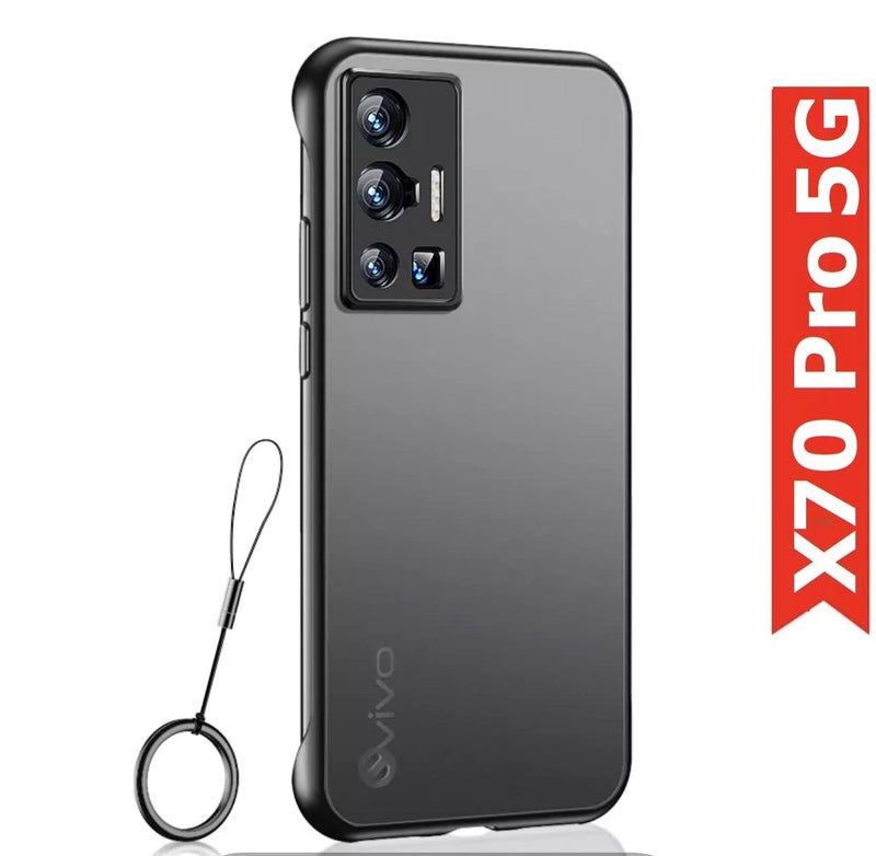 REALCASE Vivo X70 Pro Back Cover Case | Stylish Frameless Matte Skin | Soft TPU Shock Proof Bumper Back Cover for Vivo X70 Pro 5G (F-Black) - Image 3