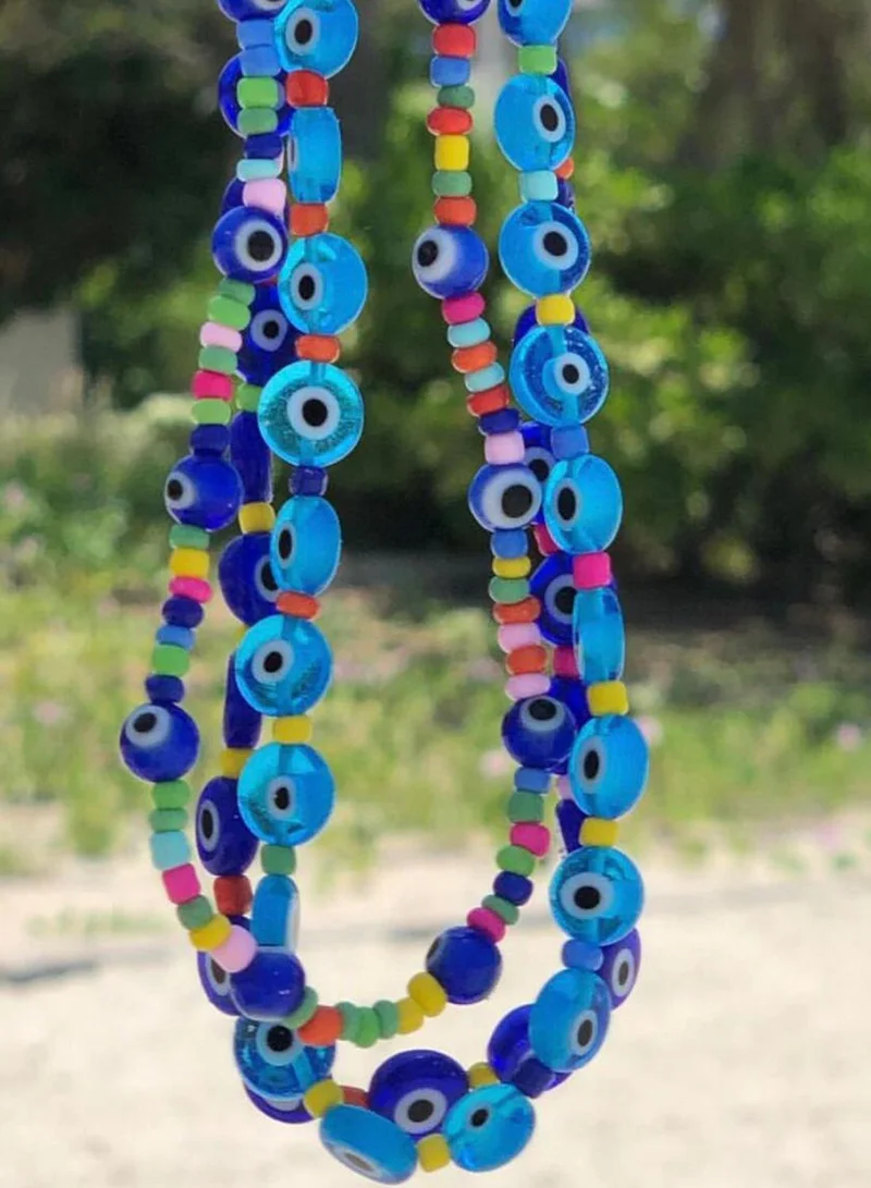 Fashionbox Farida Light Blue Eyes Necklace