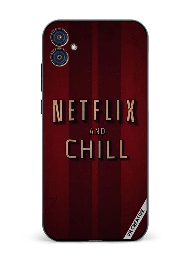 VR CREATIVE Protective Case Cover For Samsung Galaxy M04/F04 Netflix And Chill Design Multicolour - Image 1