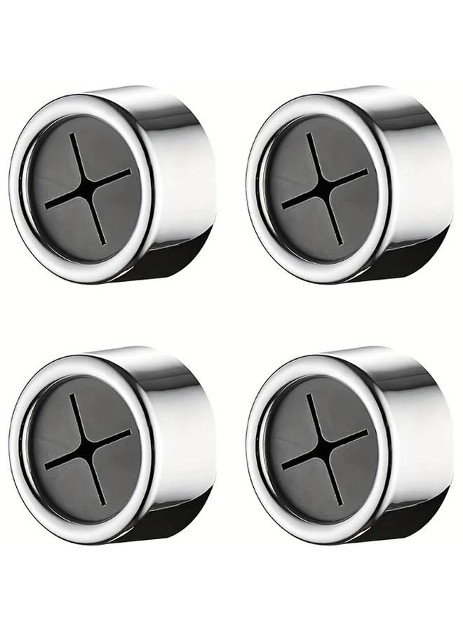 4pcs Cross Style ABS Self Adhesive Towel Rack Holder Set For Bathroom Kitchen - Image 1