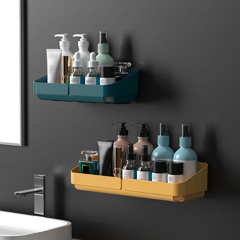 2pcs Floating Shelves Bathroom Wall Organizer Toilet Hanging Shelf - Image 1