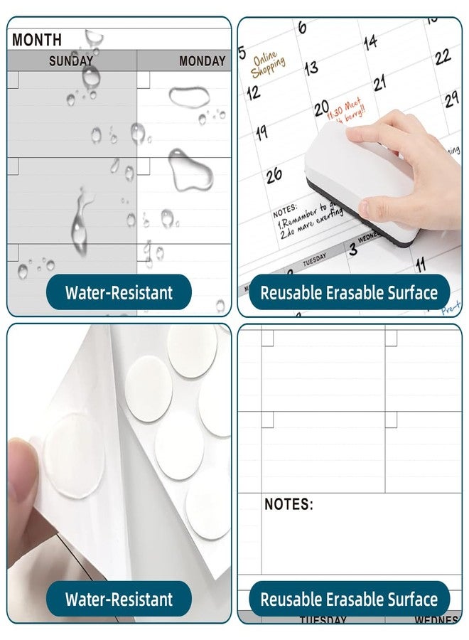 Dayvorax 46" x 63" Dry Erase Wall Calendar - Undated 3-Month Agenda Planner Calendar, Erasable and Reusable Whiteboard with Large Daily Boxes, Notes, Stickers, Vertical Layout for Office, Classroom, or Home - Image 5