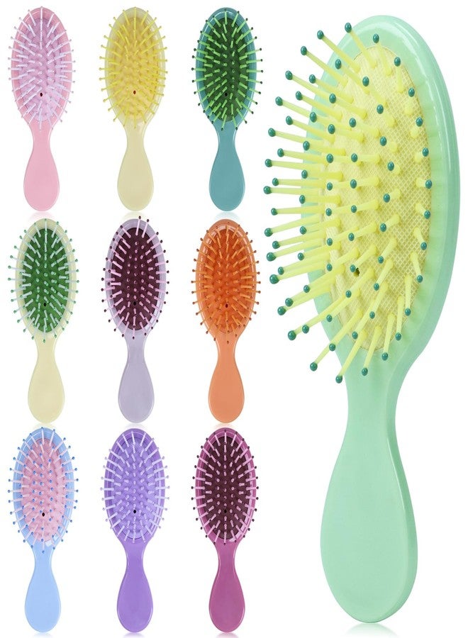 TKOnline 10 Pack Small Hair Brush Air Cushion Hairbrush Travel Detangling Brush Oval Scalp Massage Combs Mini Wet Hair Brush for Women Girls - Image 1