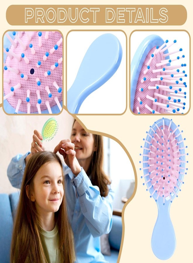 TKOnline 10 Pack Small Hair Brush Air Cushion Hairbrush Travel Detangling Brush Oval Scalp Massage Combs Mini Wet Hair Brush for Women Girls - Image 3