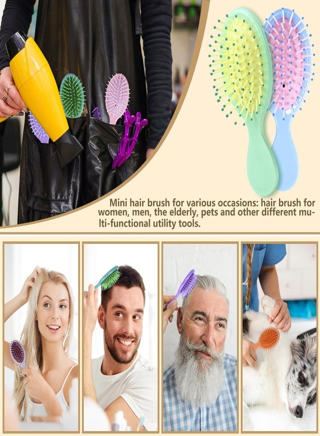 TKOnline 10 Pack Small Hair Brush Air Cushion Hairbrush Travel Detangling Brush Oval Scalp Massage Combs Mini Wet Hair Brush for Women Girls - Image 5
