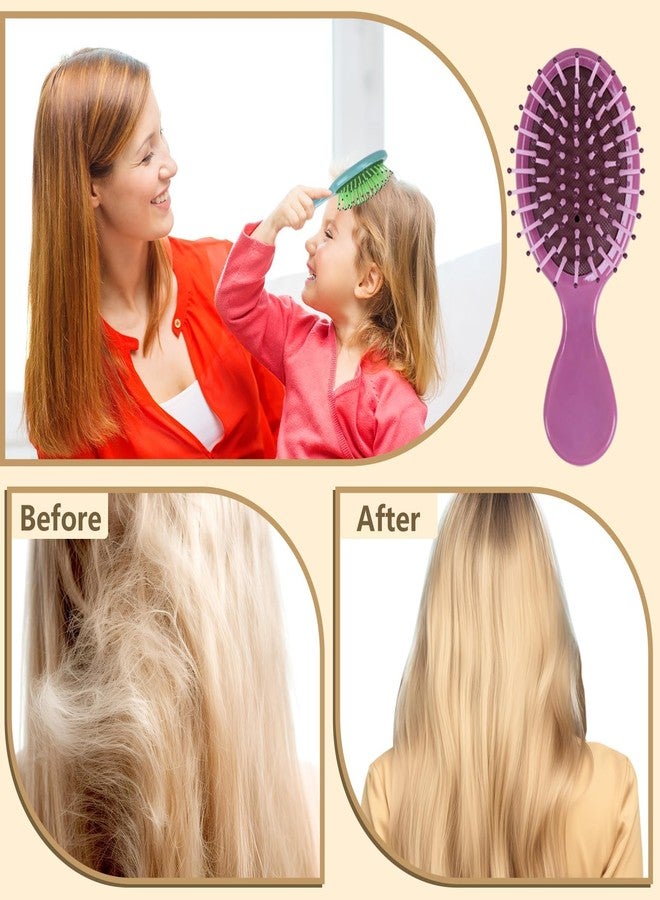 TKOnline 10 Pack Small Hair Brush Air Cushion Hairbrush Travel Detangling Brush Oval Scalp Massage Combs Mini Wet Hair Brush for Women Girls - Image 4