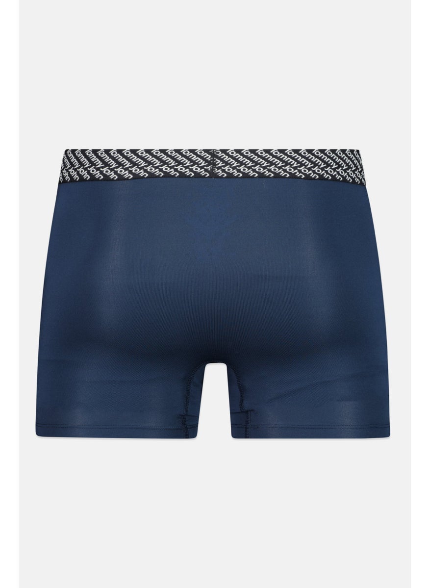 Tommy John - Men 2 Pieces 8 Inseam Brand Logo Boxer Briefs, Navy - Image 1