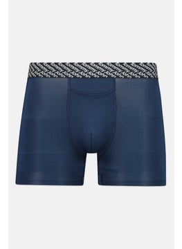 Men 2 Pieces 8 Inseam Brand Logo Boxer Briefs, Navy