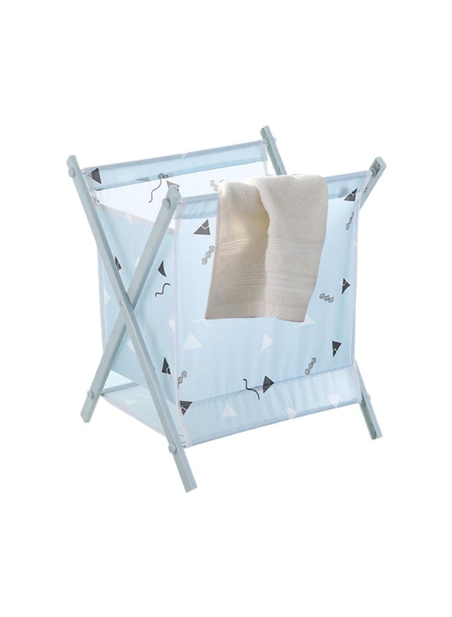 سلة غسيل كبيرة قابلة للطي بتصميم مثلث أزرق - سلة غسيل منزلية مقاومة للماء للحمام والمنزل - Image 3