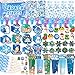 PARTY TONIGHT 218Pcs Winter Party Favors Holiday Stationery Gift Set 24 Pack Winter Christmas Classroom Gifts Goodie Bag Fillers Stuffers Classroom Exchange Frozen Christmas Party Favors - Image 2