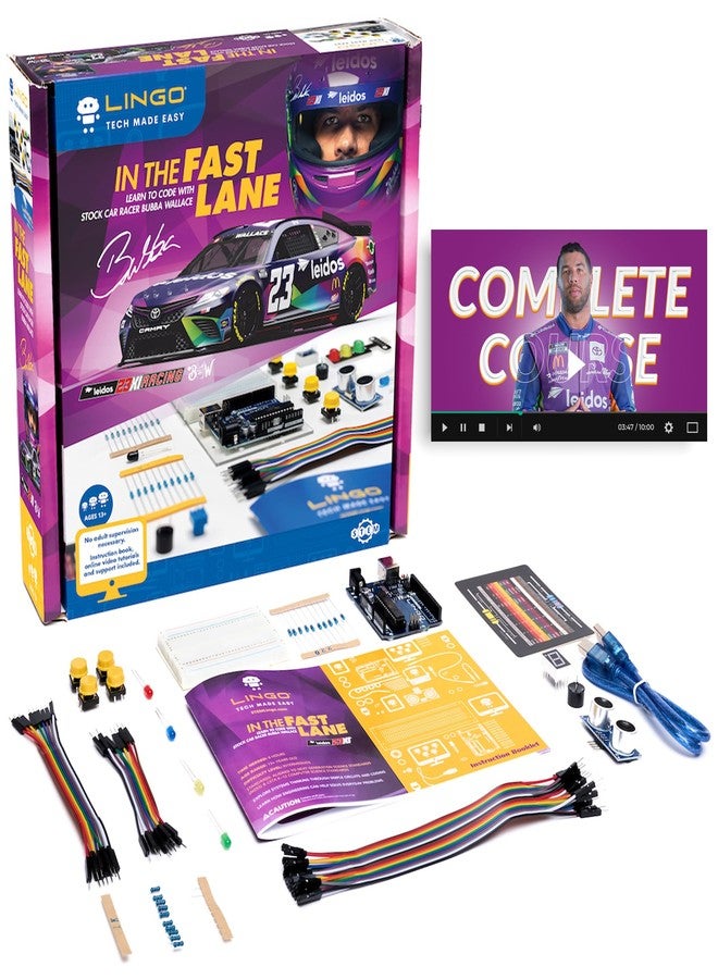 LINGO in The Fast Lane STEM Coding Kit - Build, Code & Learn The Technology of a Race Car - Learn Coding with Step-by-Step Guides - STEM Projects for Ages 15+ Years for Birthdays & Holidays - Image 1