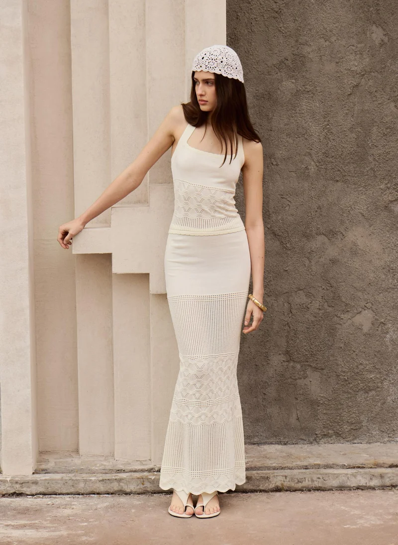 Lichi  Maxi skirt in a mixed jersey fabric for Women | Best Price UAE