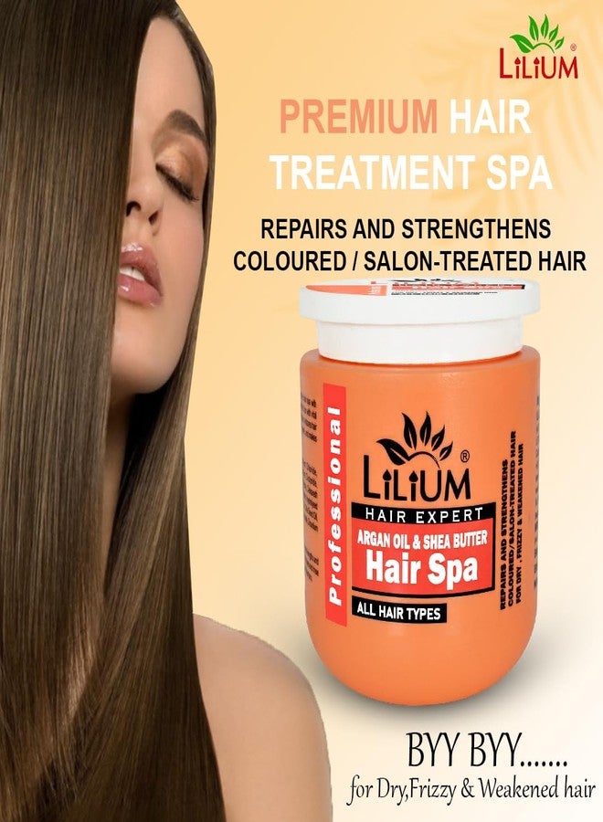 ليليوم بروفيشنال هير سبا 800 مل، زيت الأرغان وزبدة الشيا، يُعيد الحيوية ويُقوي الشعر المصبوغ والمعالج في الصالونات، مثالي للشعر الجاف والضعيف، مناسب لجميع أنواع الشعر - Image 5