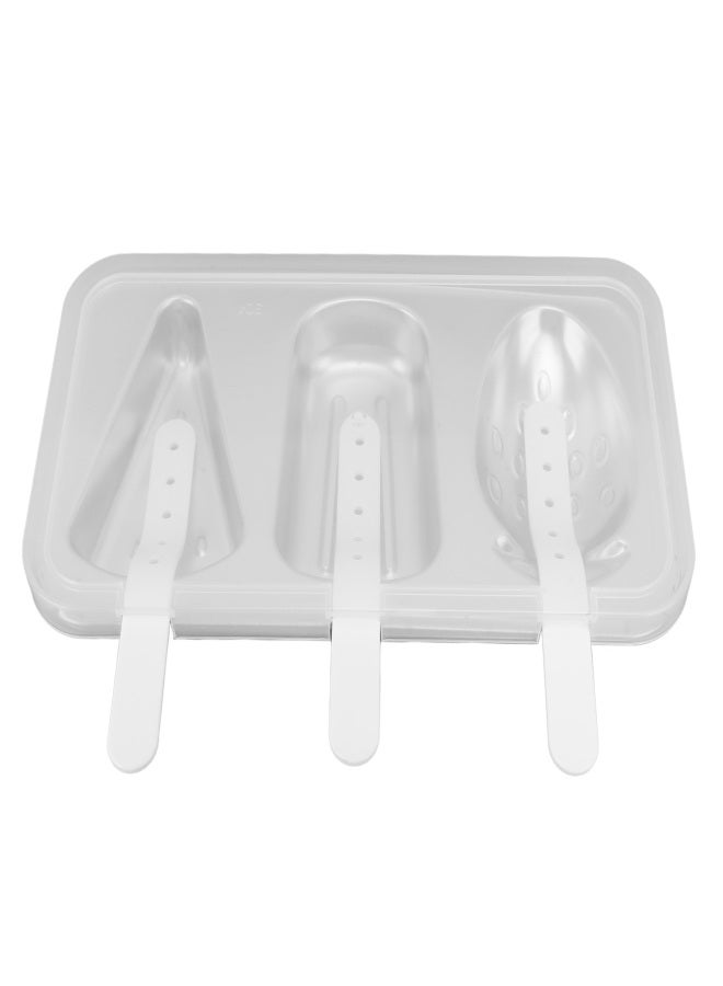 Ice Cream Molds Silver with Lid Ice Pop Molds Stainless Steel 3 Cavity with Stick Reusable Versatile Ice Pop Maker for Kitchen - Image 4