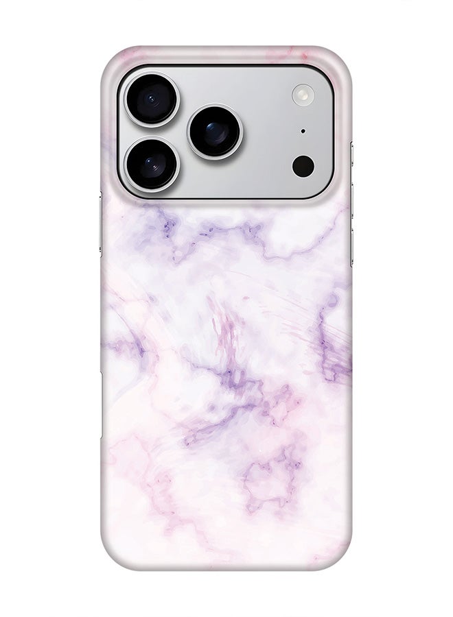 Stylizedd For iPhone 17 Pro,Case, [Compatible with MagSafe] Magnetic cover Slim fit Protection Matte, - Marble Print Cotton Candy