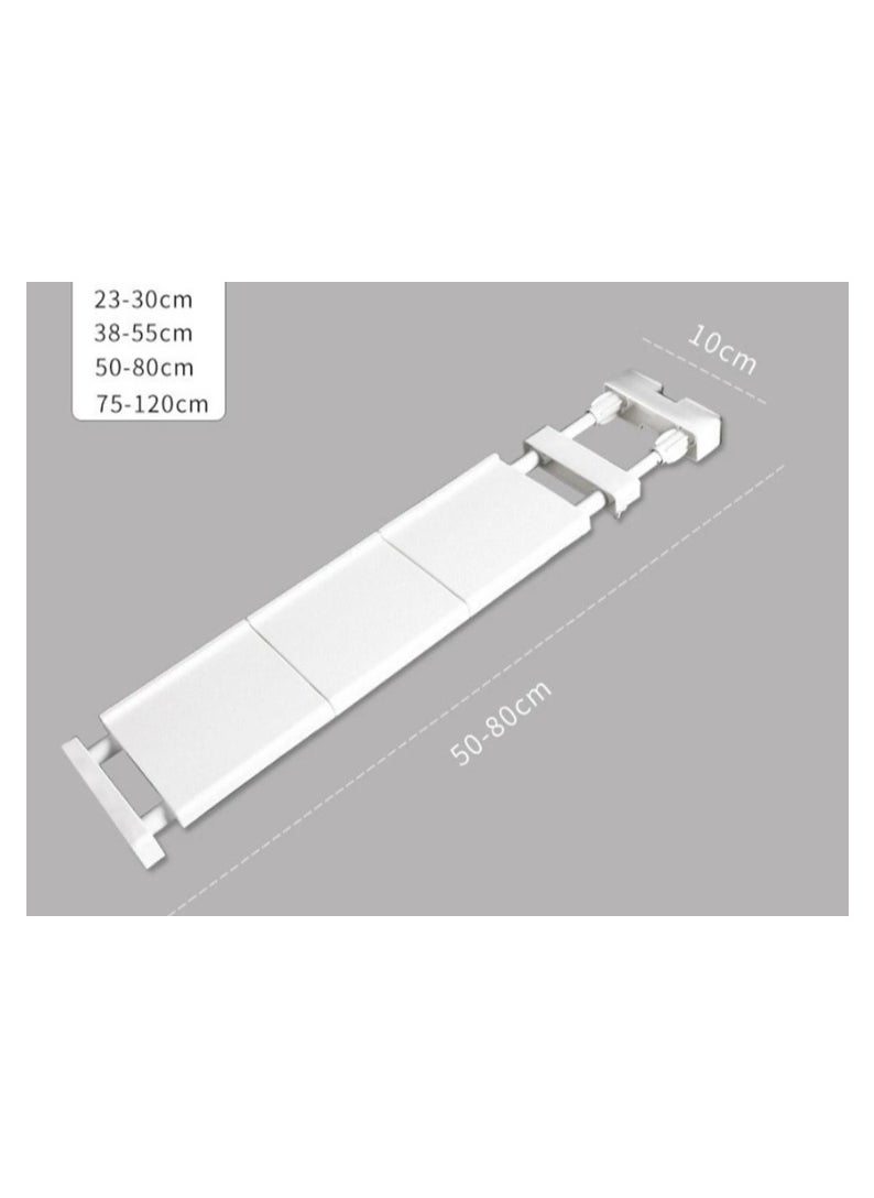 Generic - Expandable Closet Tension Shelf DIY Divider Separator Adjustable Storage Rack Wall mounted storage rack - Image 1