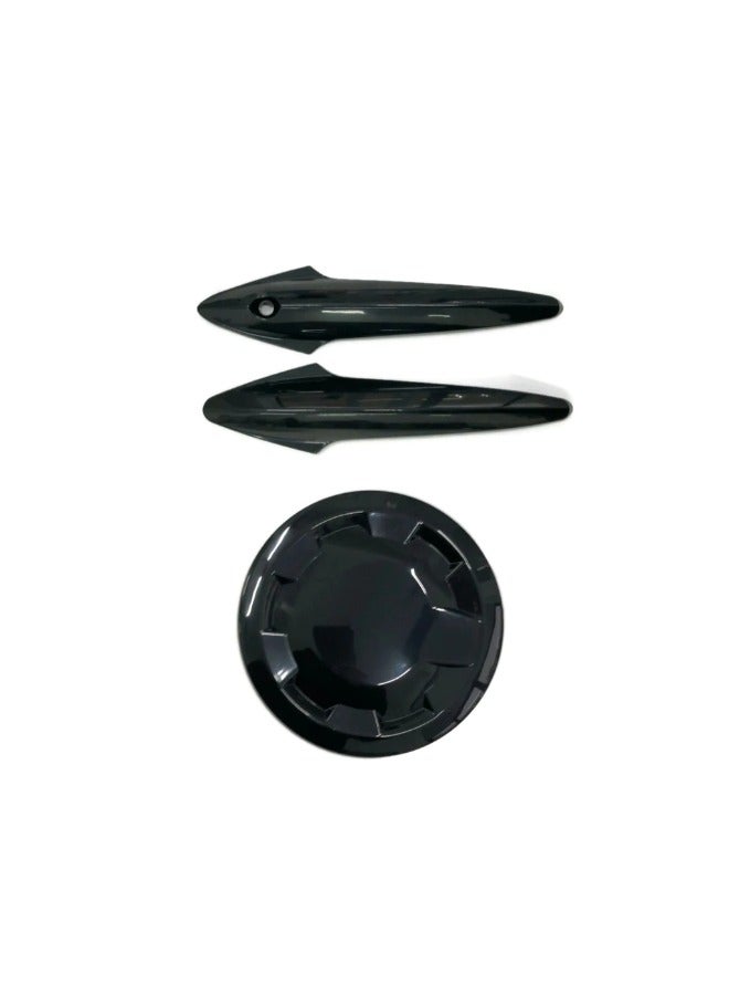 Generic Gloss Black Honda Civic FN FK 06-11 Door Handle and Fuel Cap covers FN2 Type R 