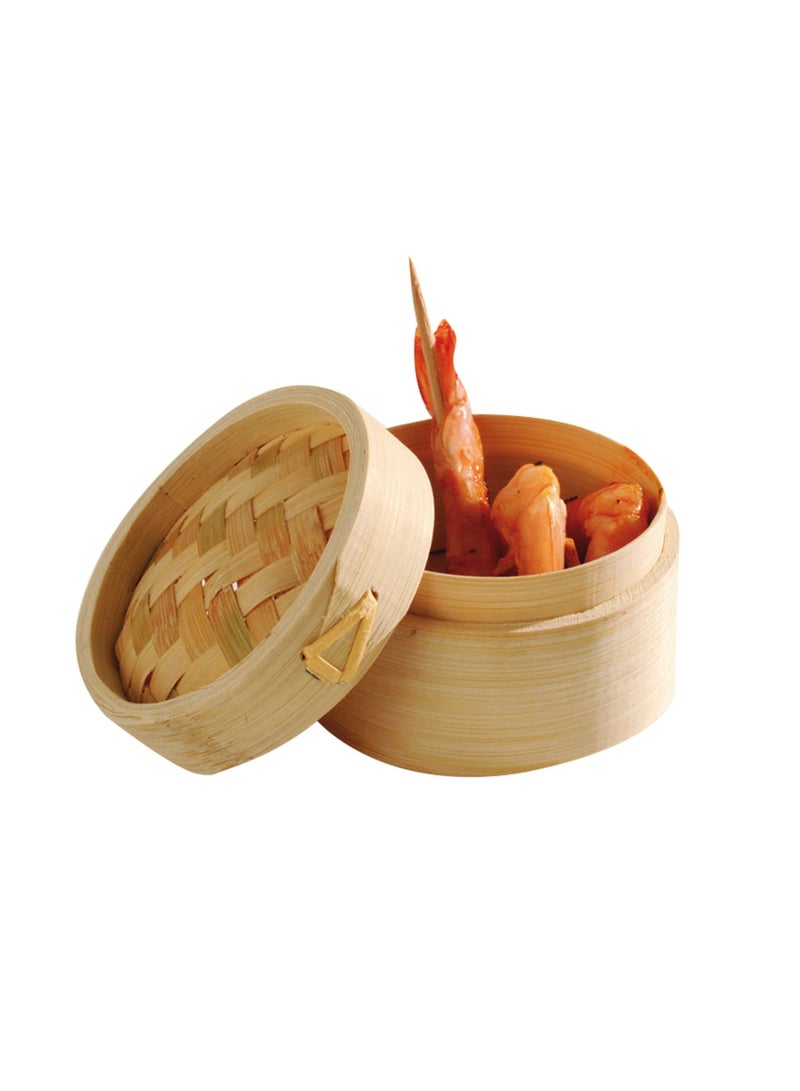 Solia Mini Bamboo Steamer – H50 Ø75 mm Pack of 3 