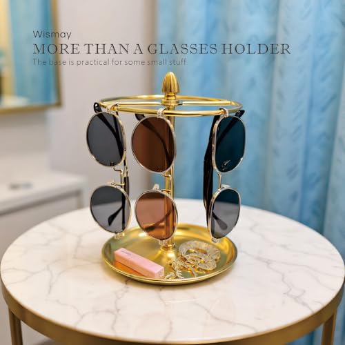 Wismay Sunglasses Organizer Glasses Display Stand for 12 Pairs Base Storage for Jewelry MetalGold - Image 3