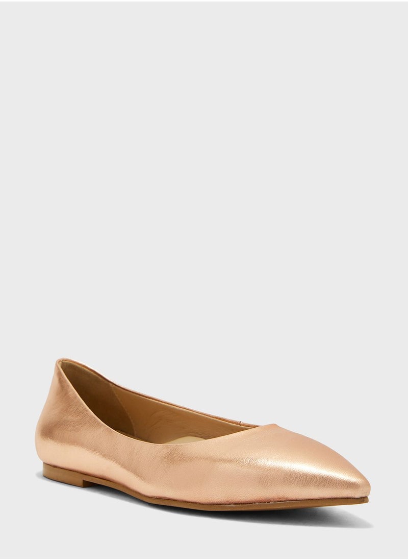 Hush Puppies - Pointed Toe Ballerinas - Image 1