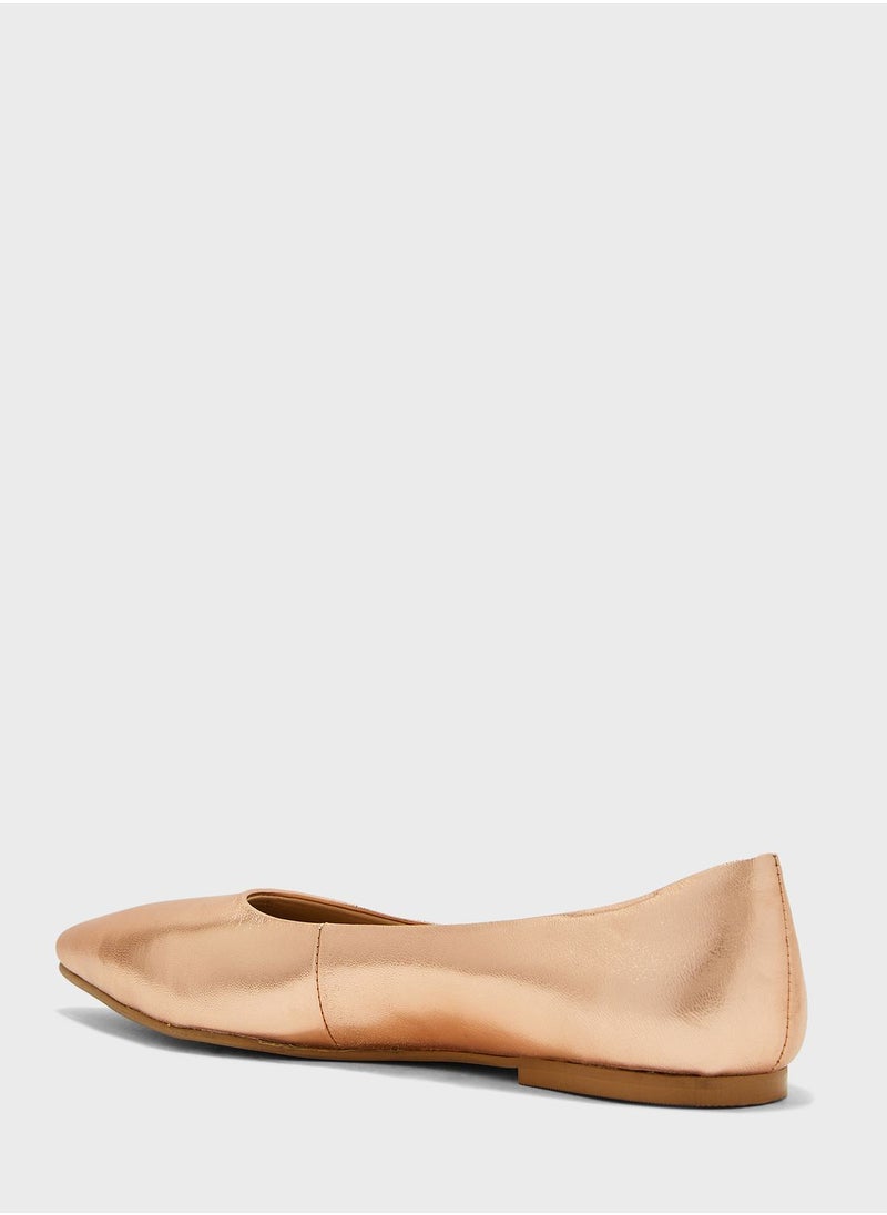 Hush Puppies - Pointed Toe Ballerinas - Image 1