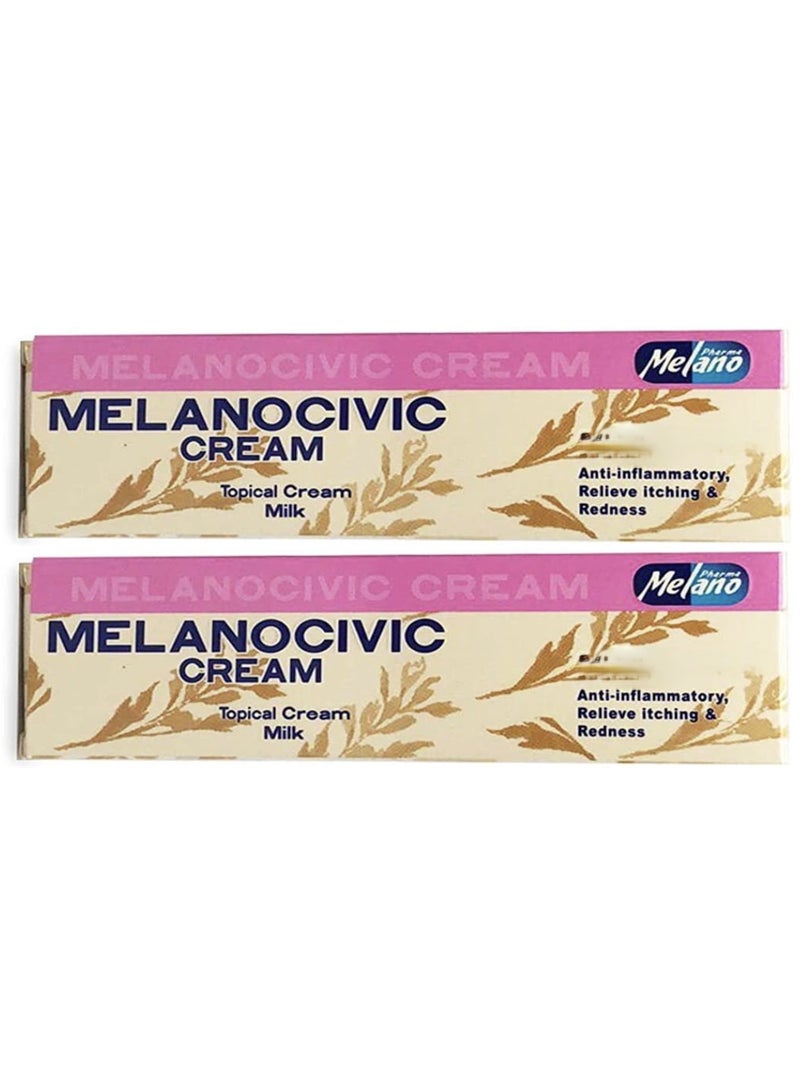 Melano Civic Skin Lightening Cream (Milk) 30g Pack of 2 – Brightening & Even Tone Care - Image 2
